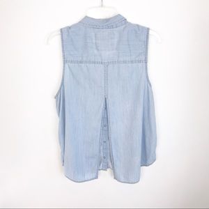 Boho festival sleeveless open back top